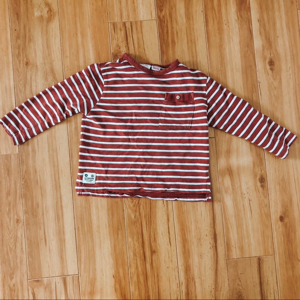 Zara striped long sleeve tee